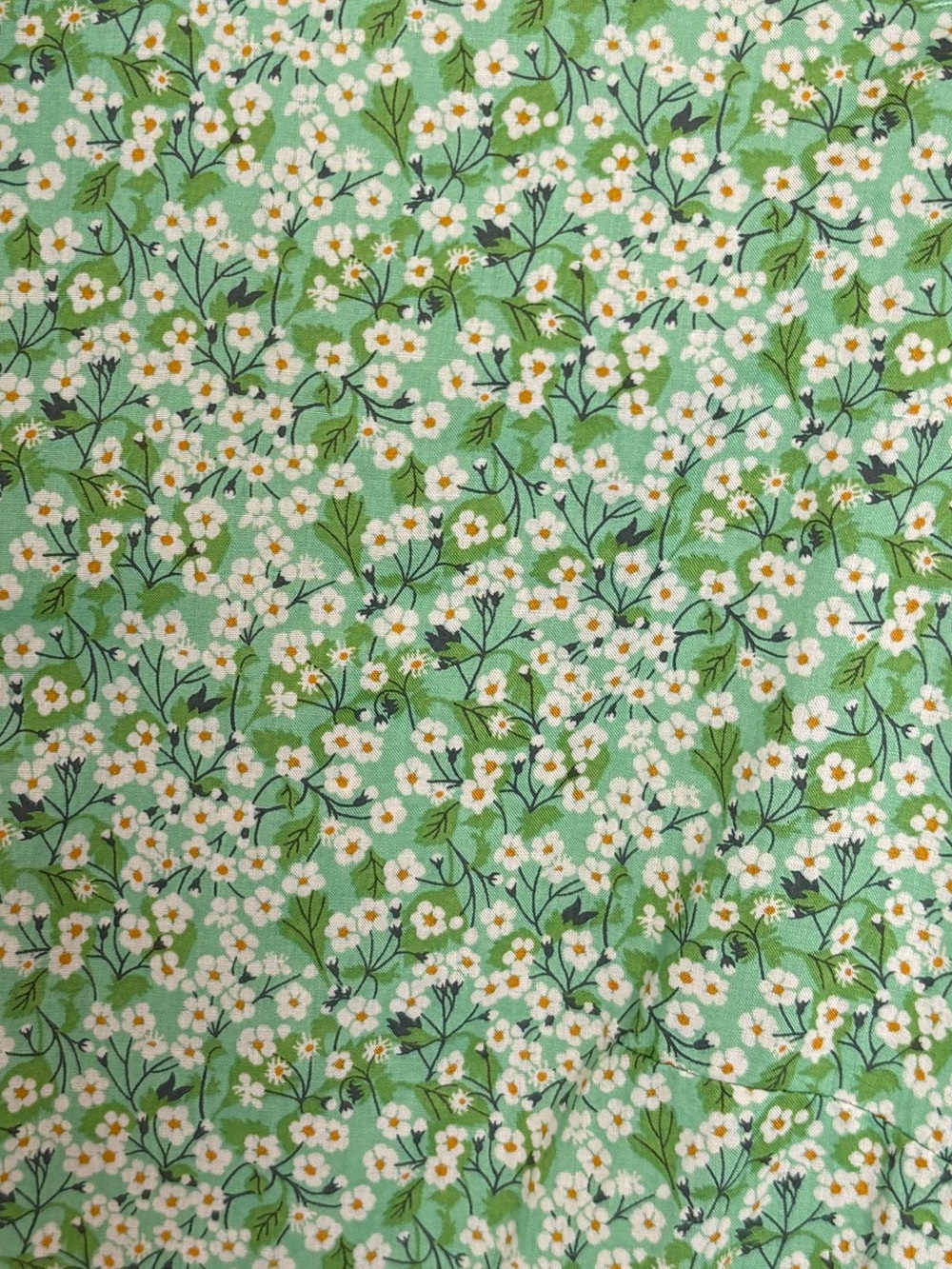 J. Crew Liberty of London Floral Cotton Poplin Perfect Button-Up Shirt Green 10 - Picture 9 of 9